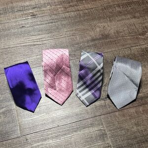 Geoffrey Beene Purple, Pink, Gray Ties Set